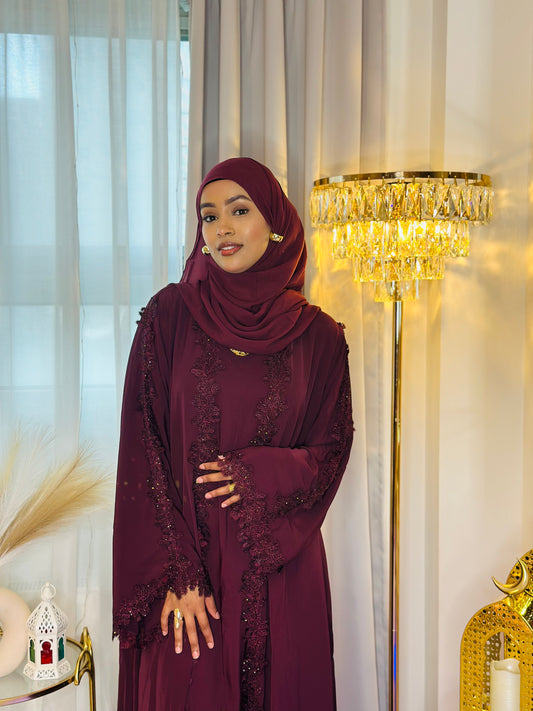 Ethereal Elegance In Maroon