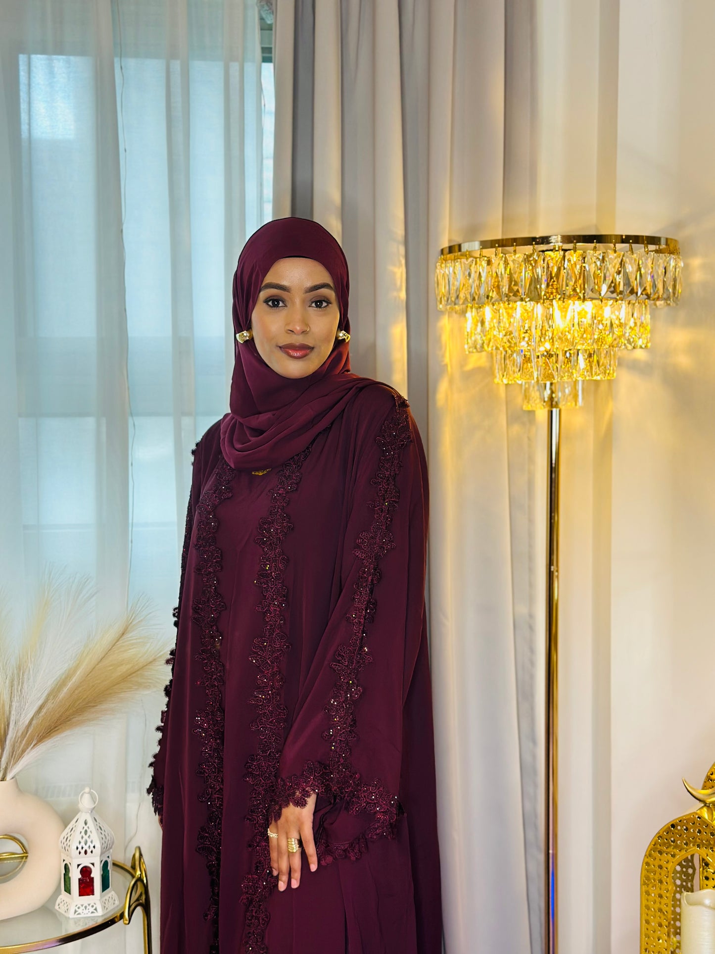 Ethereal Elegance In Maroon