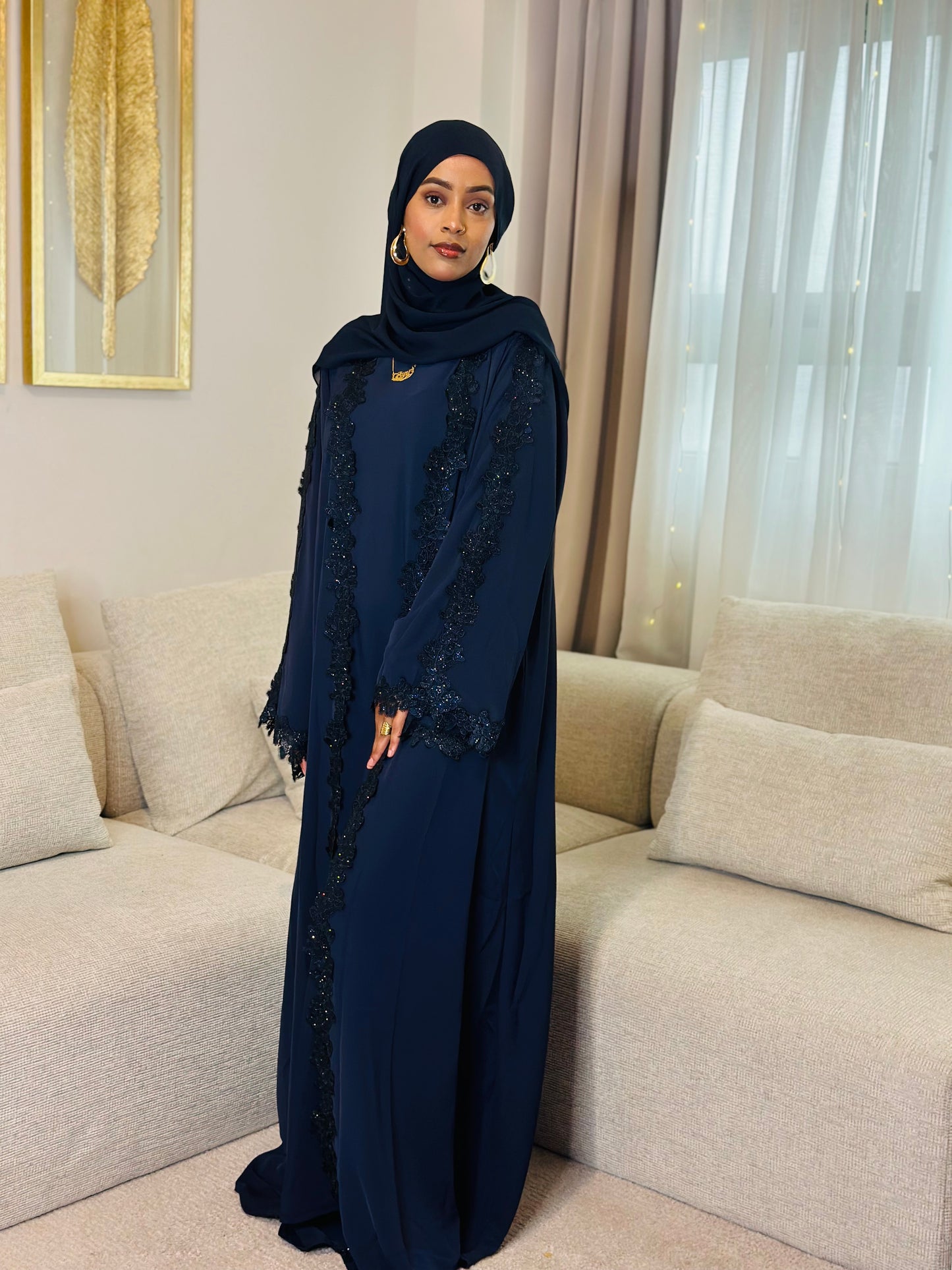 Ethereal Elegance Navy Blue