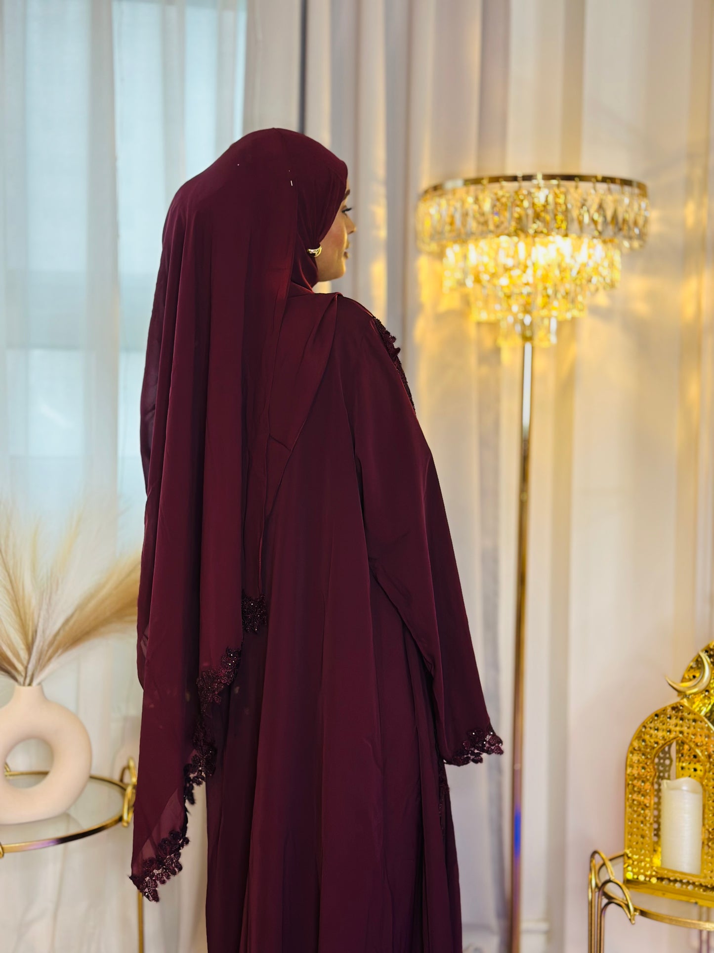 Ethereal Elegance In Maroon